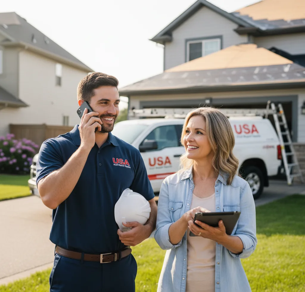 USA Roof Repair Experts customer support in Raymond
